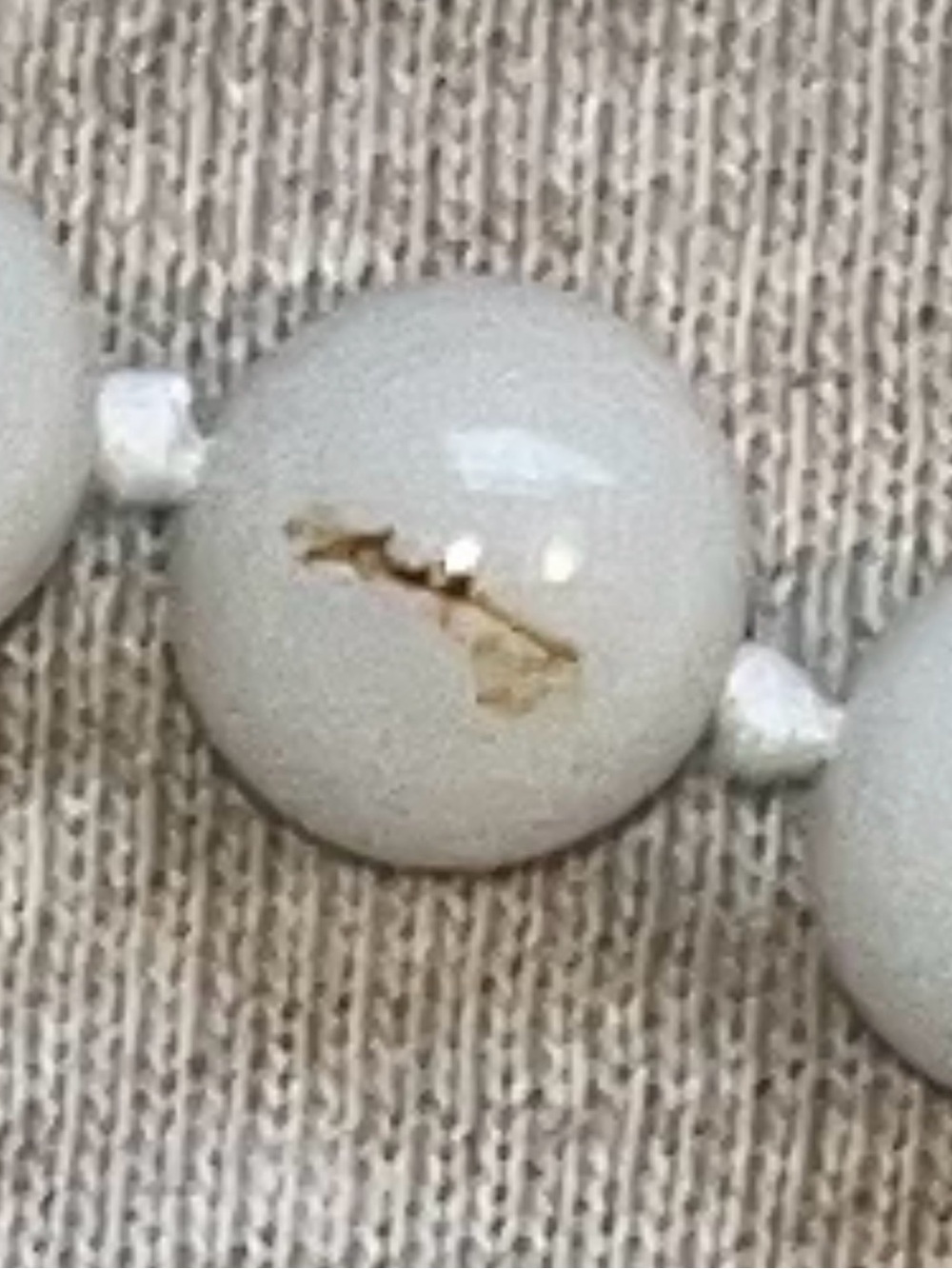 Classic White Agate Bead Necklace - Picture 6 of 6